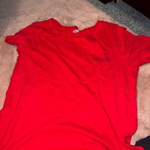 Red Stitched tee